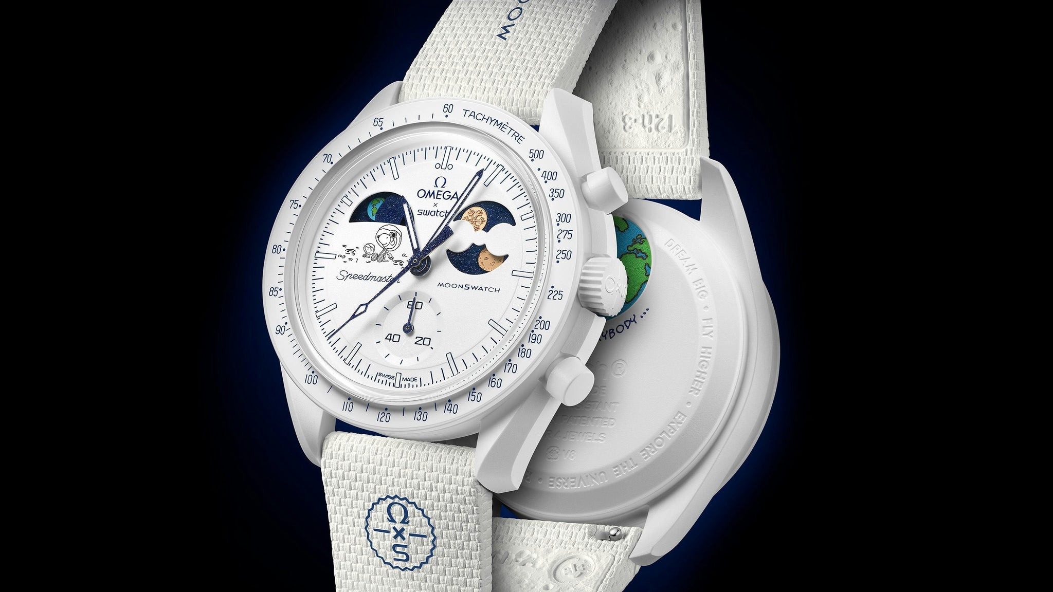 Swatch x Omega Bioceramic Moonswatch Mission to Earthphase – Moonshine Gold (SO33W701L) - 'COLD MOON'