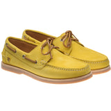 Herring Cordelia ladies rubber-soled deck shoes in yellow nubuck