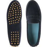 Herring Louisa ladies rubber-soled driving moccasins in navy suede