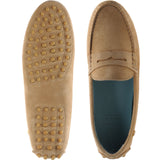 Herring Louisa ladies rubber-soled driving moccasins in sand suede