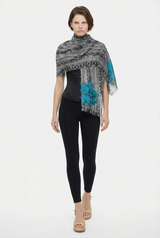 VASSILISA Scarf White: Snake Print
