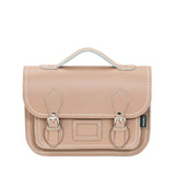 Leather Midi Satchel - Iced Coffee