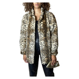 Original Vintage 1990's Tiger Print Faux Fur Coat UK 8 - 12