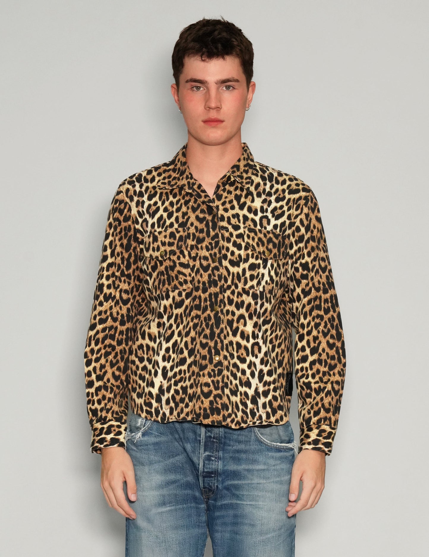 Party Back Leopard Print  Shirt