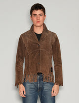 Dark Suede Tassel Cowboy Jacket