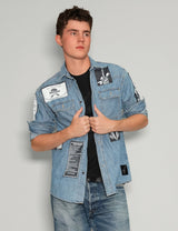Denim Patched Shirt