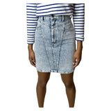 1980's Original Vintage Denim Acid Wash Skirt UK 8 - 10