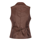 WS-12 - Women's Tweed Suit Blazer Trousers Waistcoat Herringbone Wool Rust Brown