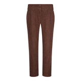 WS-12 - Women's Tweed Suit Blazer Trousers Waistcoat Herringbone Wool Rust Brown