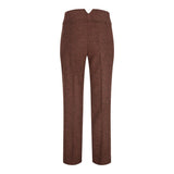 WS-12 - Women's Tweed Suit Blazer Trousers Waistcoat Herringbone Wool Rust Brown