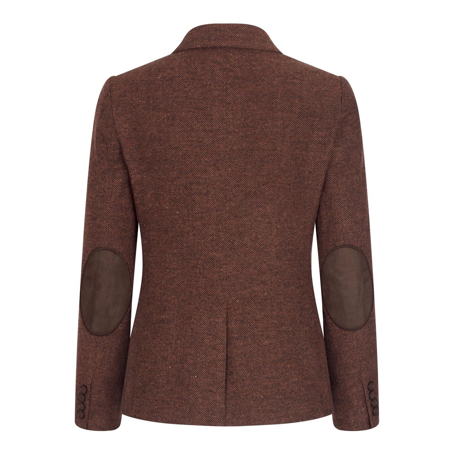 WS-12 - Women's Tweed Suit Blazer Trousers Waistcoat Herringbone Wool Rust Brown