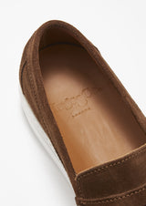 Slip-on Sneaker Loafers, brown suede
