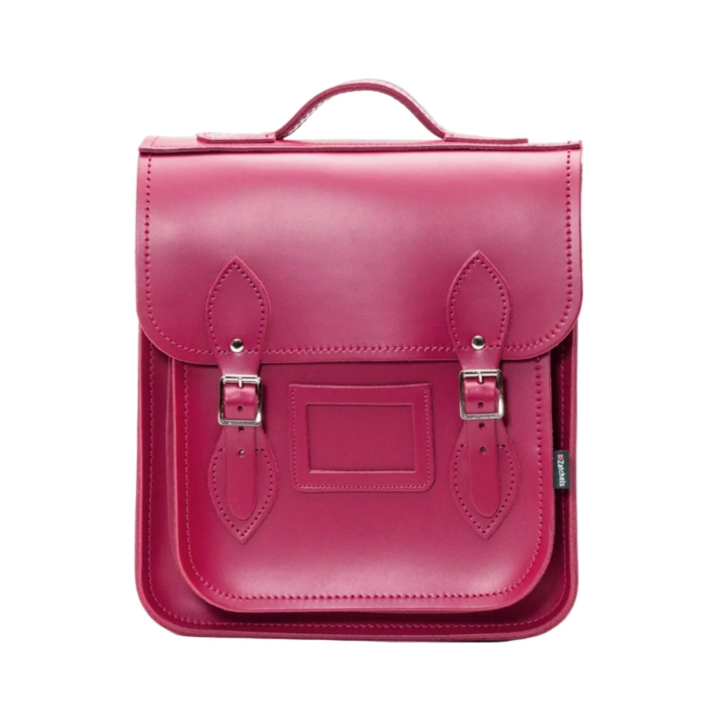 Handmade Leather City Backpack - Magenta