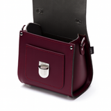 Handmade Leather Sugarcube Handbag - Marsala Red