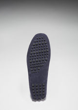 Laced Driving Loafers, navy blue suede