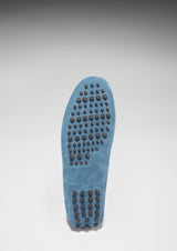 Laced Driving Loafers, petrol blue suede