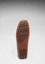 Tasselled Driving Loafers, tan grain leather