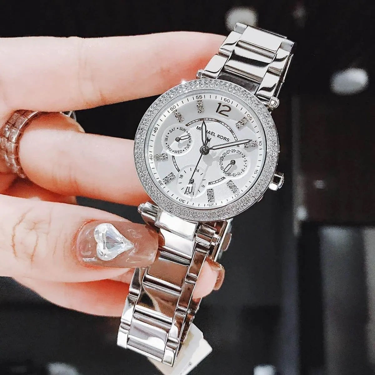 Michael Kors Women’s Watch Stainless Steel Silver Strap With Silver Dial MK5615