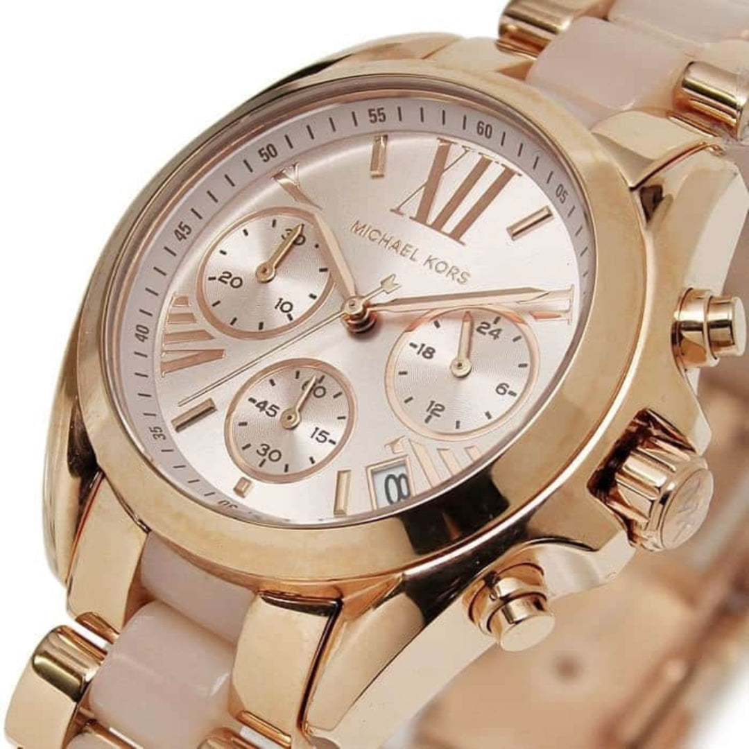 Michael Kors Women’s Watch Stainless Steel Rose Gold Strap With Rose Gold Dial MK6066