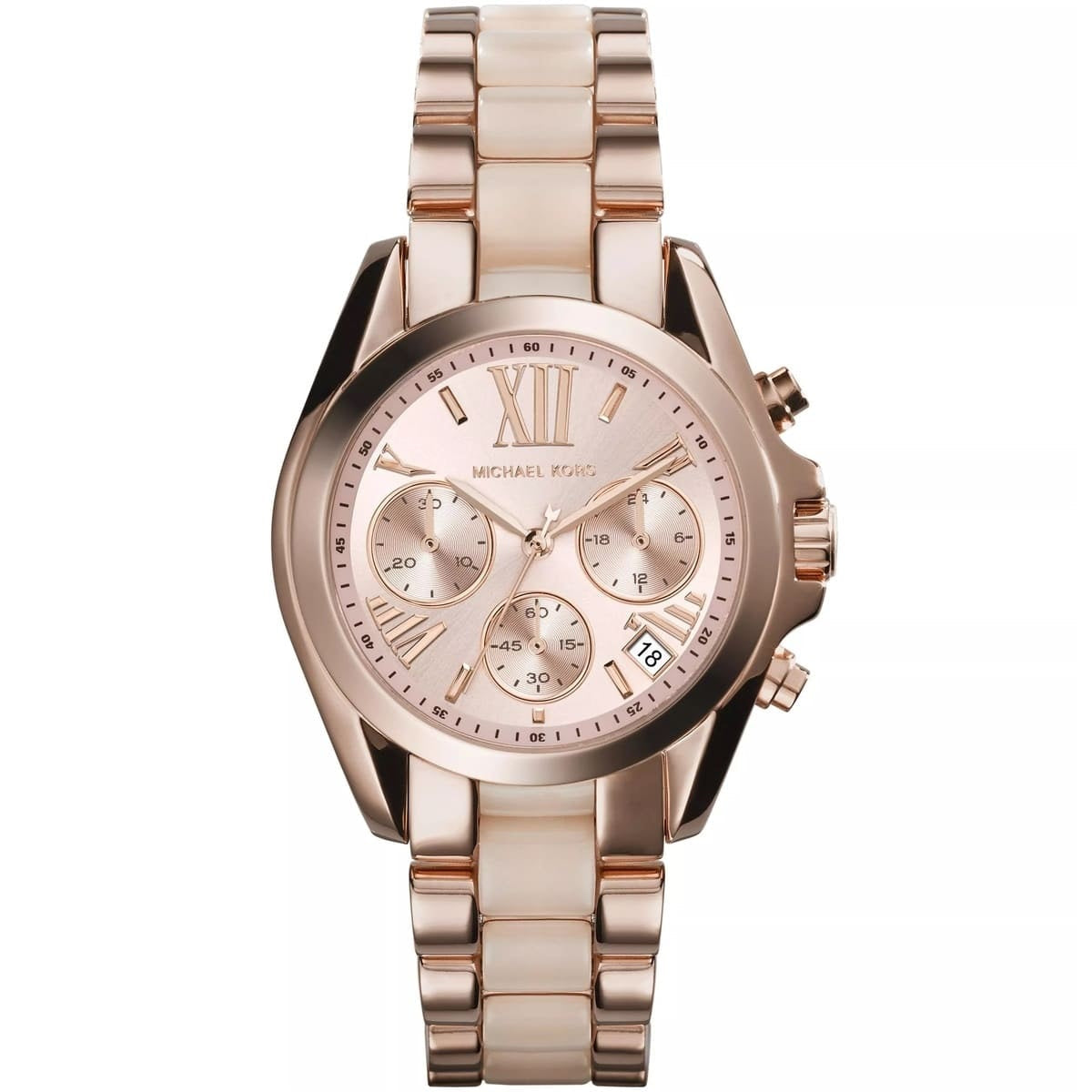 Michael Kors Women’s Watch Stainless Steel Rose Gold Strap With Rose Gold Dial MK6066