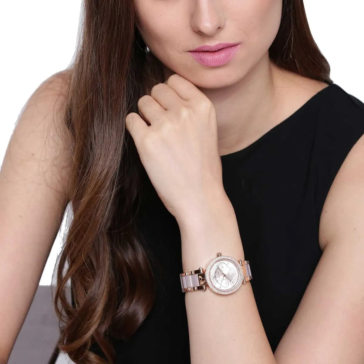 Michael Kors Women’s Watch Rose Gold Strap With Rose Gold Dial MK6110