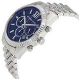 Michael Kors Men’s Watch Stainless Steel Silver Strap With Blue Dial MK8280