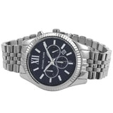 Michael Kors Men’s Watch Stainless Steel Silver Strap With Blue Dial MK8280
