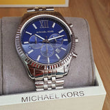Michael Kors Men’s Watch Stainless Steel Silver Strap With Blue Dial MK8280