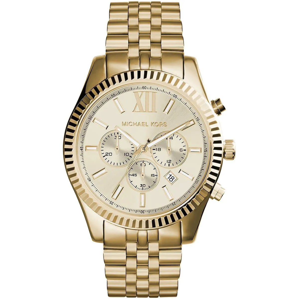 Michael Kors Men’s Watch Stainless Steel Gold Strap With Gold Dial MK8281