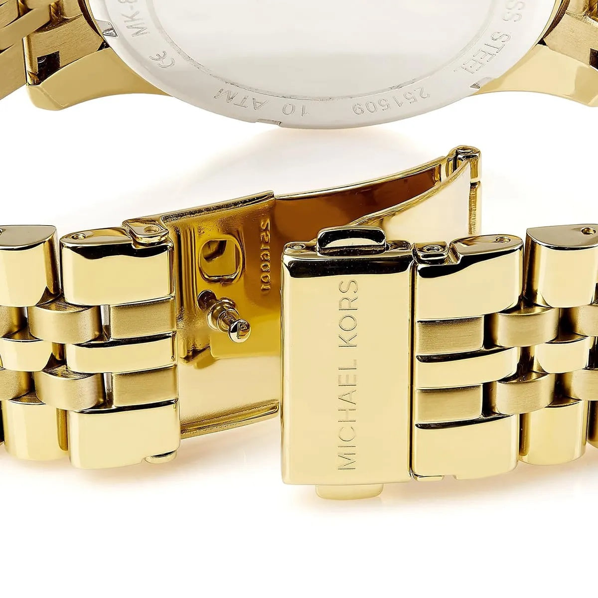 Michael Kors Men’s Watch Stainless Steel Gold Strap With Gold Dial MK8281