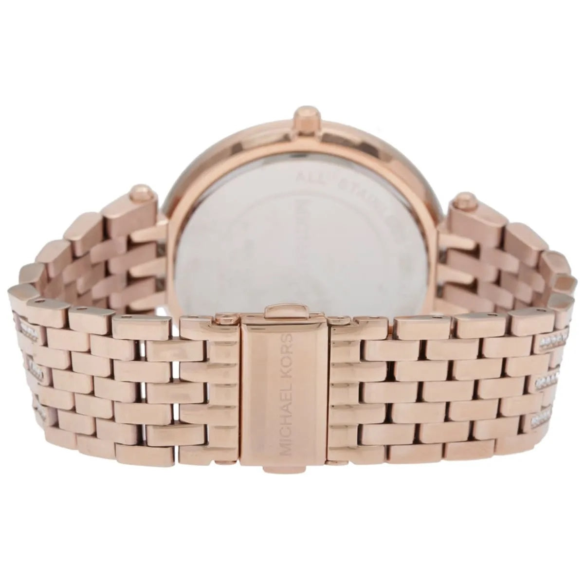 Michael Kors Women’s Watch Stainless Steel Rose Gold Strap With Mother Of Pearl Dial And Crystals MK3220