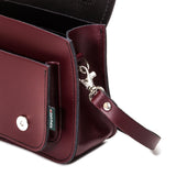 Handmade Leather Micro Satchel - Marsala Red