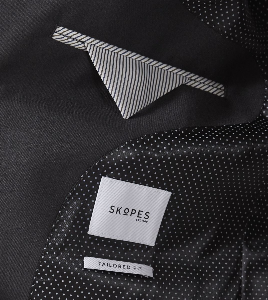 SKOPES MADRID JKT CHARCOAL SUPERFINE TWILL