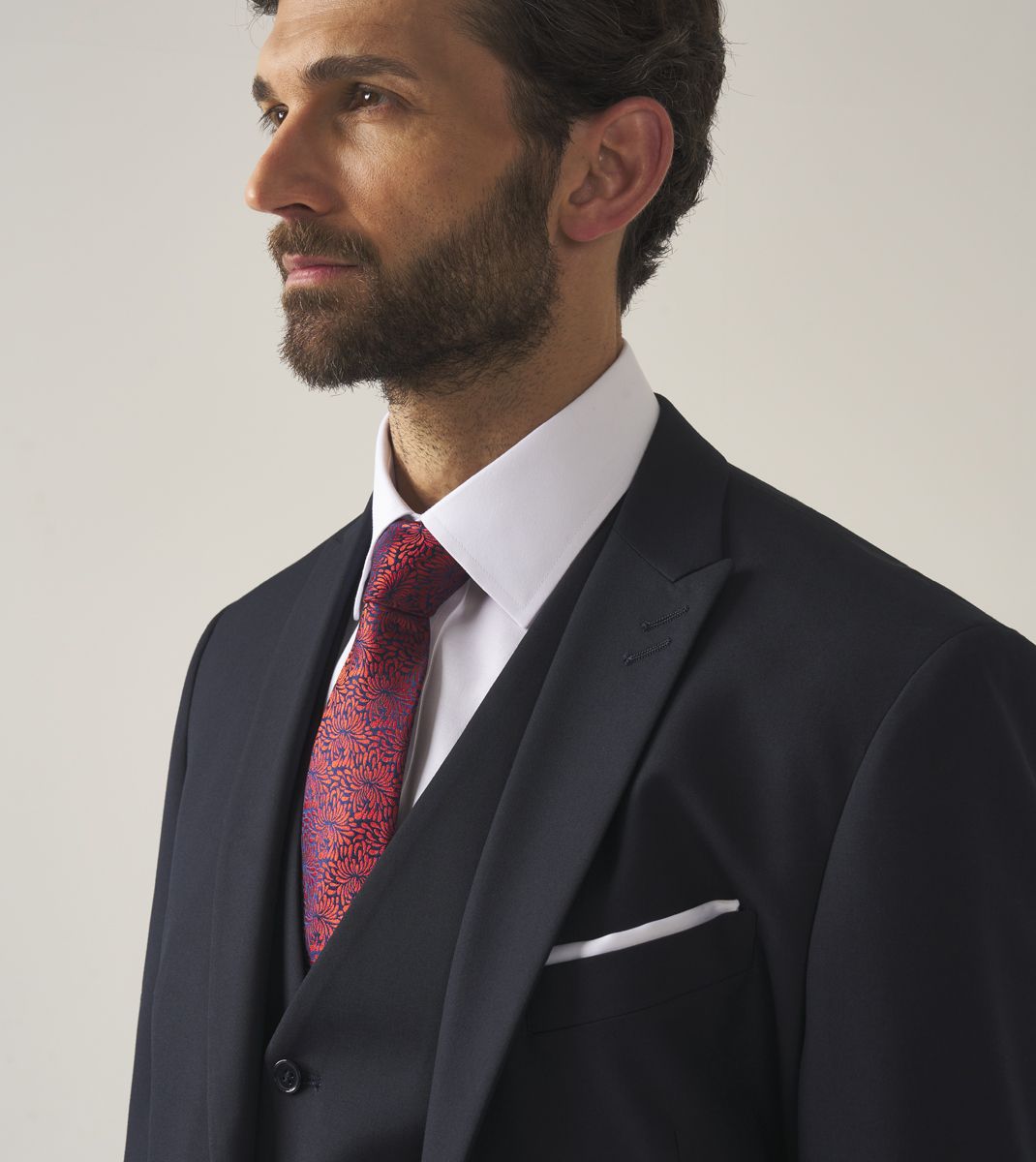 Skopes Tailored Fit Suit Jacket Madrid in Navy