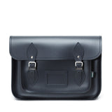Handmade Leather Satchel - Navy Blue