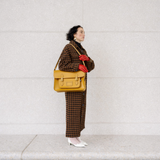 Handmade Leather Satchel - Yellow Ochre