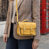 Handmade Leather Micro Satchel - Yellow Ochre