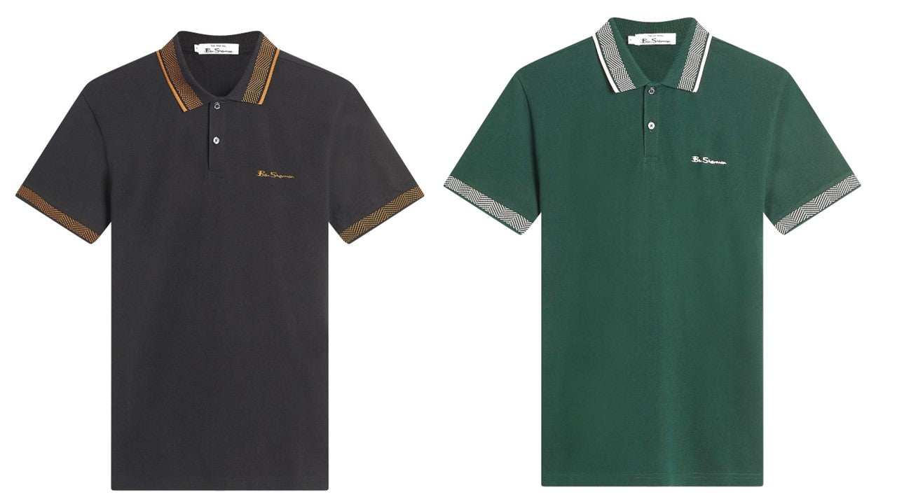 Ben Sherman (0074022IL) Men's Contrast Collar Polo in 2 Colours, 2XL to 5XL
