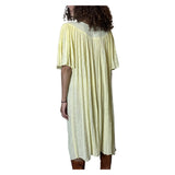 Original 1970's Vintage Cheesecloth Yellow Dress UK 8 - 12