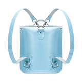 Handmade Leather City Backpack - Pastel Baby Blue