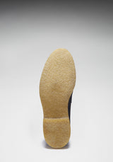 Blue Suede Loafers, Crepe Rubber Welted Sole