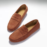 Penny Driving Loafers, rust suede