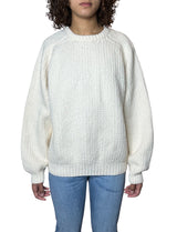Preloved Chunky Knit Wool Mix Cream Jumper UK 8 - 14