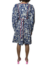 Rare & Original Vintage 1970's Navy Floral Dress UK 10 - 14