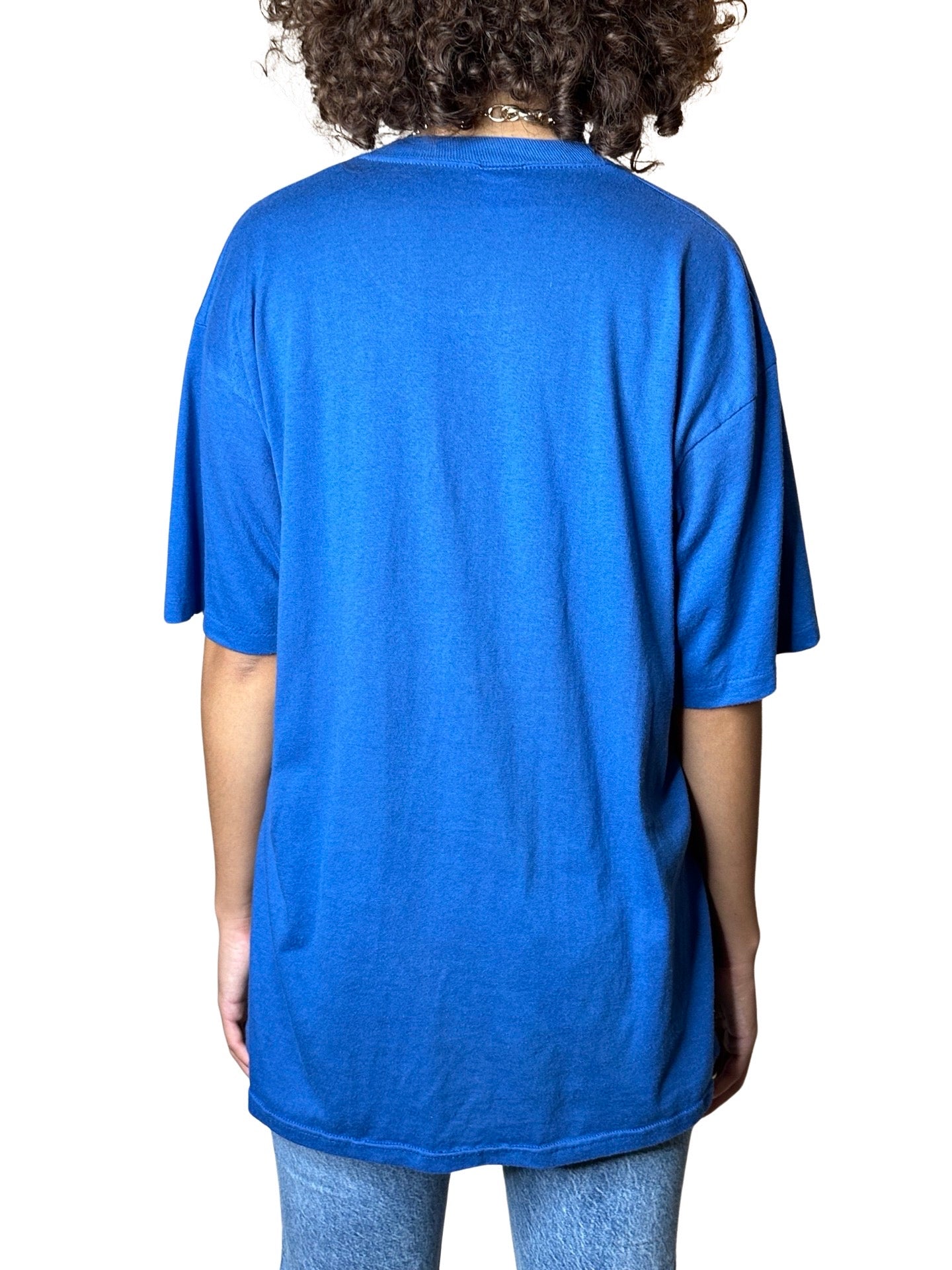 Original 1980's Vintage Disney Mickey Mouse Blue T Shirt UK 8 - 14