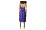 Original 1970's Vintage Purple Pleated Disco Dress UK 6 - 8