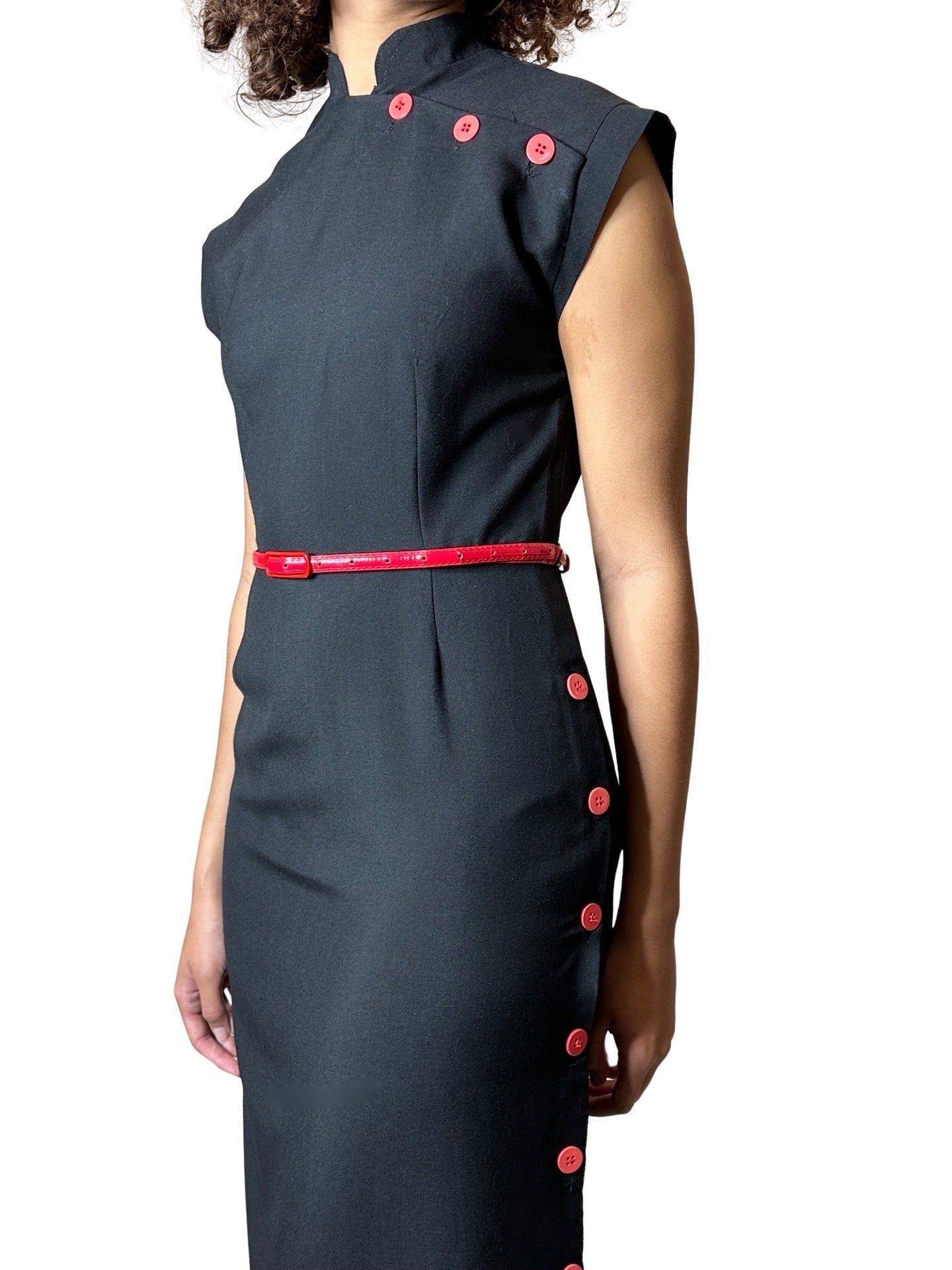 Original 1980's Vintage Chelsea Girl Little Black Dress UK 10 - 14