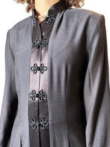 1990's Vintage Original Brown Oriental Coat / Jacket UK 8 - 14