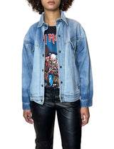Rare Original Vintage 1980's Biba Blue Denim Jacket UK 8 - 14