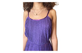 Original 1970's Vintage Purple Pleated Disco Dress UK 6 - 8